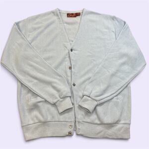 Vintage Arnie XL Light Blue Cardigan Sweater Arnold Palmer Golf Grandpa
